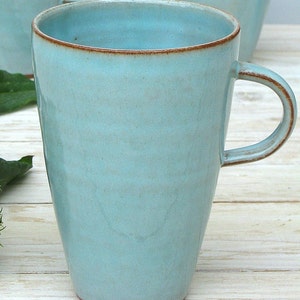 12 oz Pottery Mug, Ceramic Mug, Tall Coffee mug, Ceramic Coffee Mug, Latte Mug, Large Tea Mug, Large Tea Cup, Handmade Coffee Mug image 3