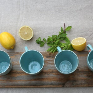 2 Pottery Mug Set, Ceramic Cup Set, Coffee Mugs Set image 6