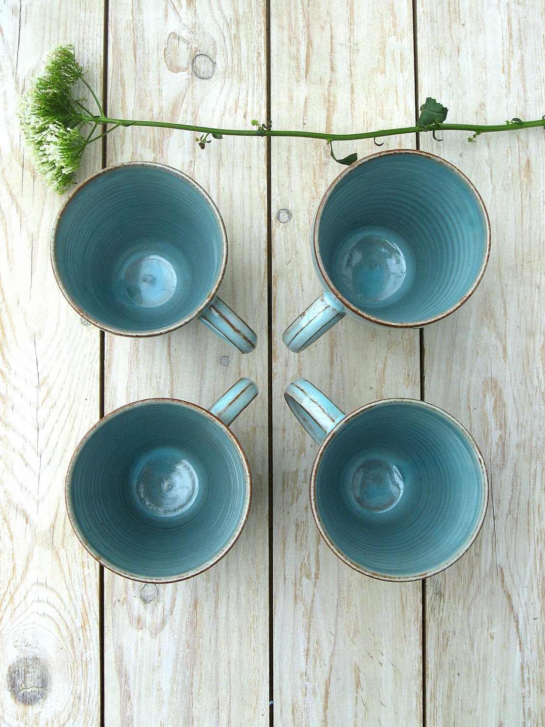 Turquoise Pottery Mug Ceramic Mug Tall Coffee Mug Ceramic 