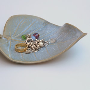 Ceramic Leaf Plate, Bridesmaid Gift, Jewelry Dish