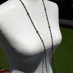 Black and Red Picasso - Model 410 Glasses and Mask Chain Necklace