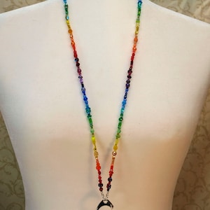 Rainbow Menagerie - Small Double Rainbow - Model 186 Lanyard Badge Holder Necklace