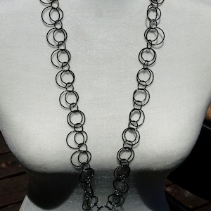 Schwarze Concentric-Glieder Kette - Modell 320 Lanyard Badge Halskette