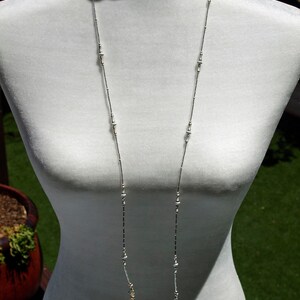 Silver Corrugated Model 615 Glasses and Mask Chain Necklace