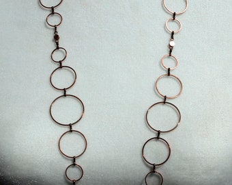 Copper Circles - Model 286 Glasses and mask chain necklace