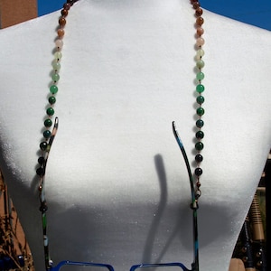 Stones Earthy Graduated Tones - Model 240 Glasses and mask chain necklace