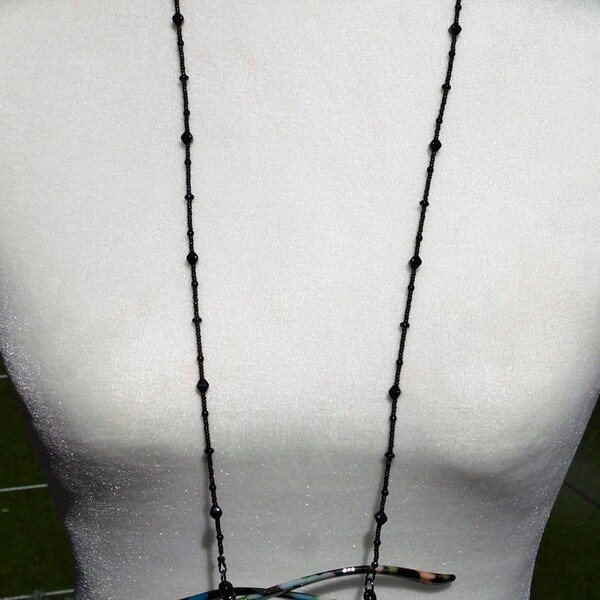 Collana con catena per occhiali e mascherina modello 304 Simple Black