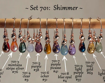 Shimmer - Set 701 - Glass markers Wine charms