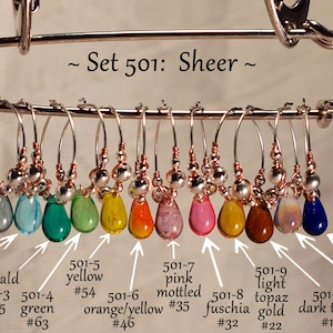 Sheer - Set 501 - Glass markers Wine charms