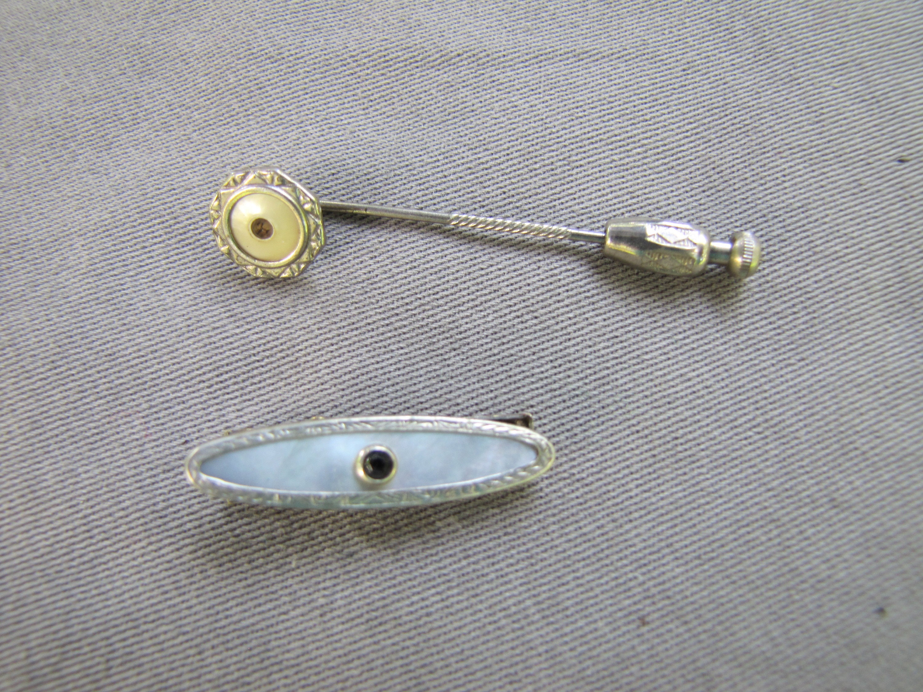 Sterling Silver Mother Of Pearl Tie Tack – The Cufflink Store