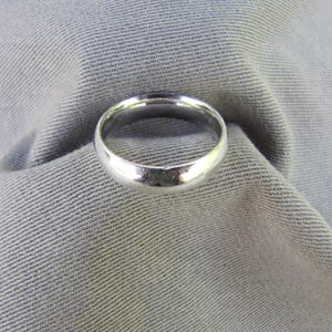 Vintage sterling silver simple plain wedding band ring