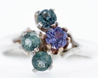 Rare Purple Montana Sapphire Ring