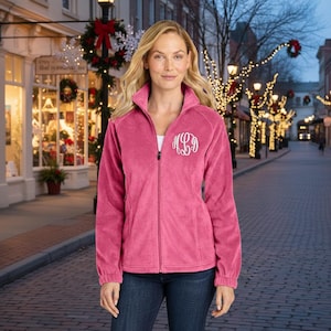 Plush Fleece Jacket, Embroidered Monogrammed Sweatshirt, Warm Custom Sweater, Bridesmaid Gift, Trendy Coat, Fall Gift