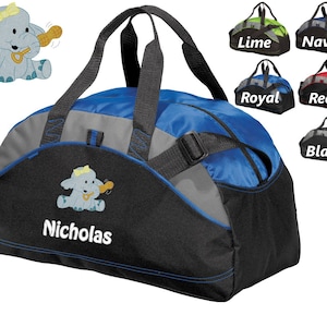 Personalized Diaper Bag for Dad, Athletic Diaper Bag, Embroidered Baby Elephant, Baby Bag, Toddler Infant Bag, Monogrammed Name, Shower Gift