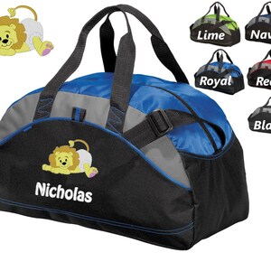 Personalized Diaper Bag for Dad, Athletic Diaper Bag, Embroidered Baby Lion, Baby Bag, Toddler Infant Bag, Monogrammed Name, Shower Gift