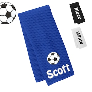 Personalized Soccer Towel, Gym Towel, Workout Towel, Fitness Towel,  Waffle Microfiber, Embroidered Name, Monogrammed Sports Gift