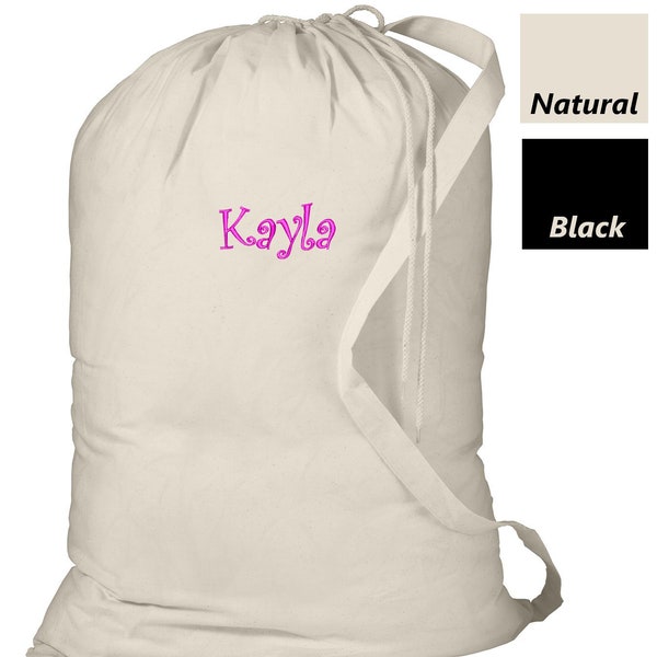 Personalized Laundry Bag, Summer Camp Bag, College Dorm Laundry Bag, School Laundry Bag, Embroidered Monogrammed with Name of Your Choice