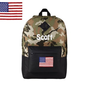 American Soldier Flag Gift Backpacks Kids School Bags