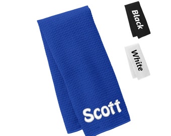 Toalla personalizada, toalla de gimnasio, toalla de entrenamiento, toalla de fitness, microfibra gofrada, bordada con su nombre, regalo de golf con monograma