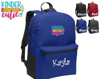 Personalized Kids Kindergarten Backpack Embroidered Cutie Design, Funny Backpack, Monogrammed Name, Perfect Kids School Sports Gift