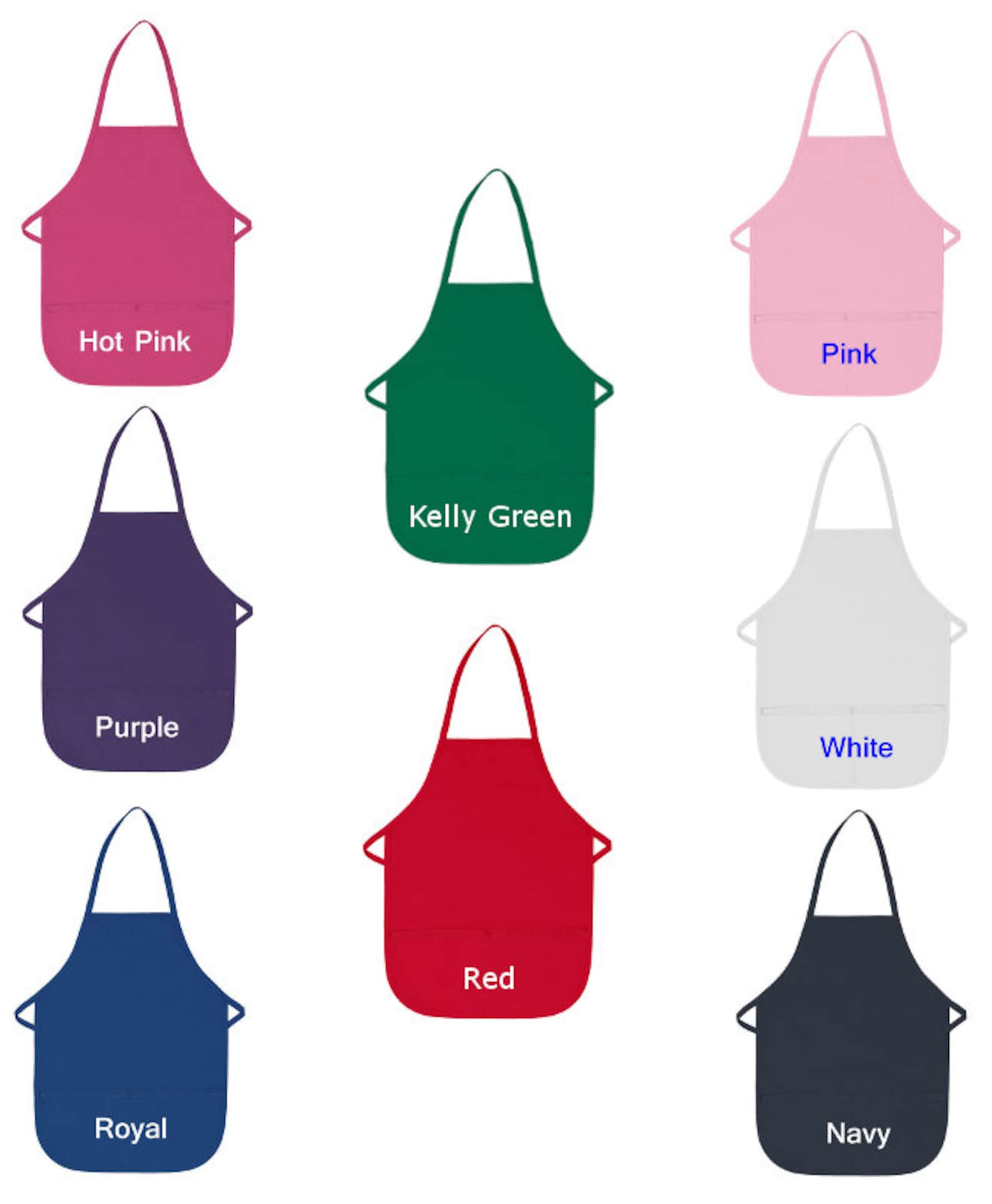 Personalized Apron Embroidered Name Custom Apron Quality Etsy