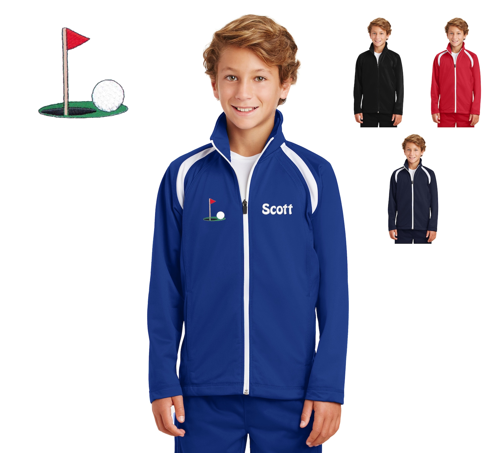 Personalized Kids Golf Jacket Kids Sports Jacket Kids Team Etsy
