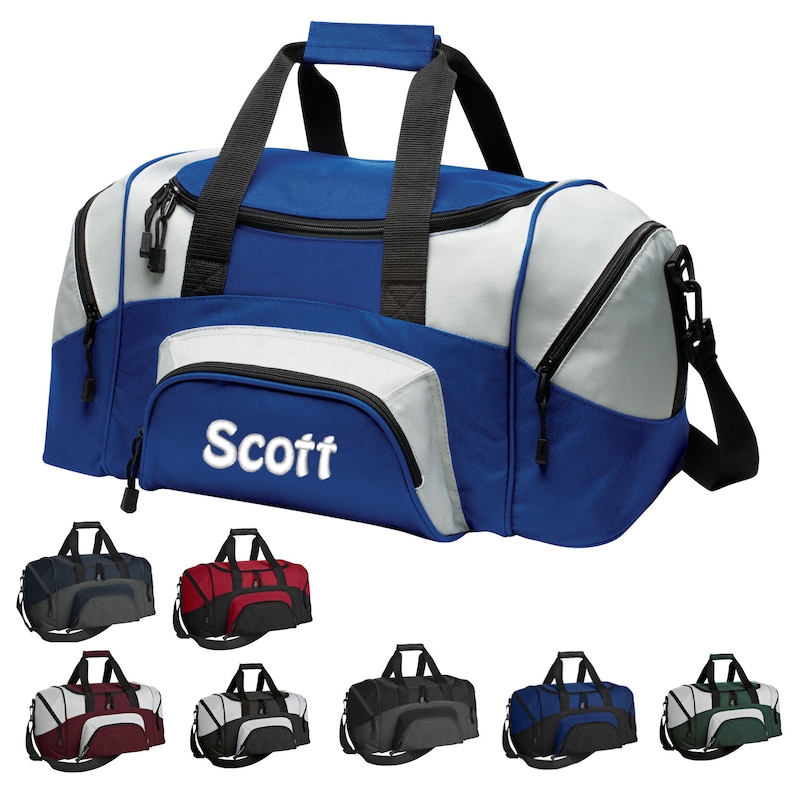 Personalized Duffel Bag, Duffle Gym Bag, School PE, Quality Bag, Workout, Sports, Athlete Gift, Embroidered with Name or Text of Your Choice image 1