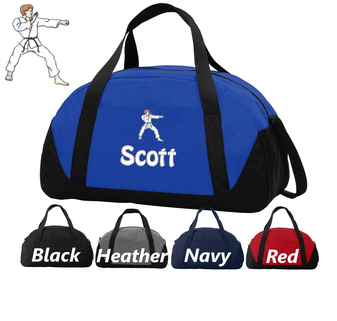Personalized Kids Karate Bag, Duffle Gym Bag, School PE Bag, Canvas