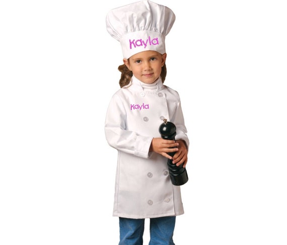 Chaqueta de chef personalizada para niños con sombrero - Etsy España