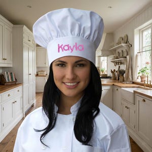 Personalized Chef Hat Embroidered with Your Text or Name, Monogrammed Chef Hat, Mom Mothers Day Gift, Chef Gift, Cooking Gift, Kitchen Gift