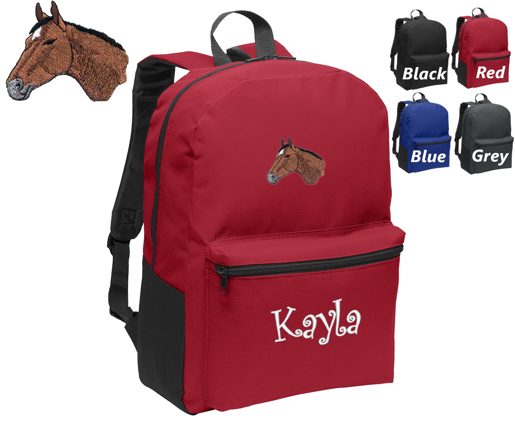 personalised horse backpack