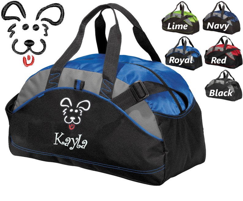 Personalized Dog Duffel Bag Embroidered Puppy Dog Etsy