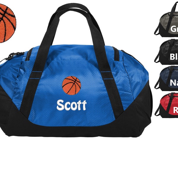 Personalized Sports Basketball Team Duffel Bag, Gym Bag, Weekend Bag, Groomsmen Gift, School PE, Husband Gift, Embroidered with Name