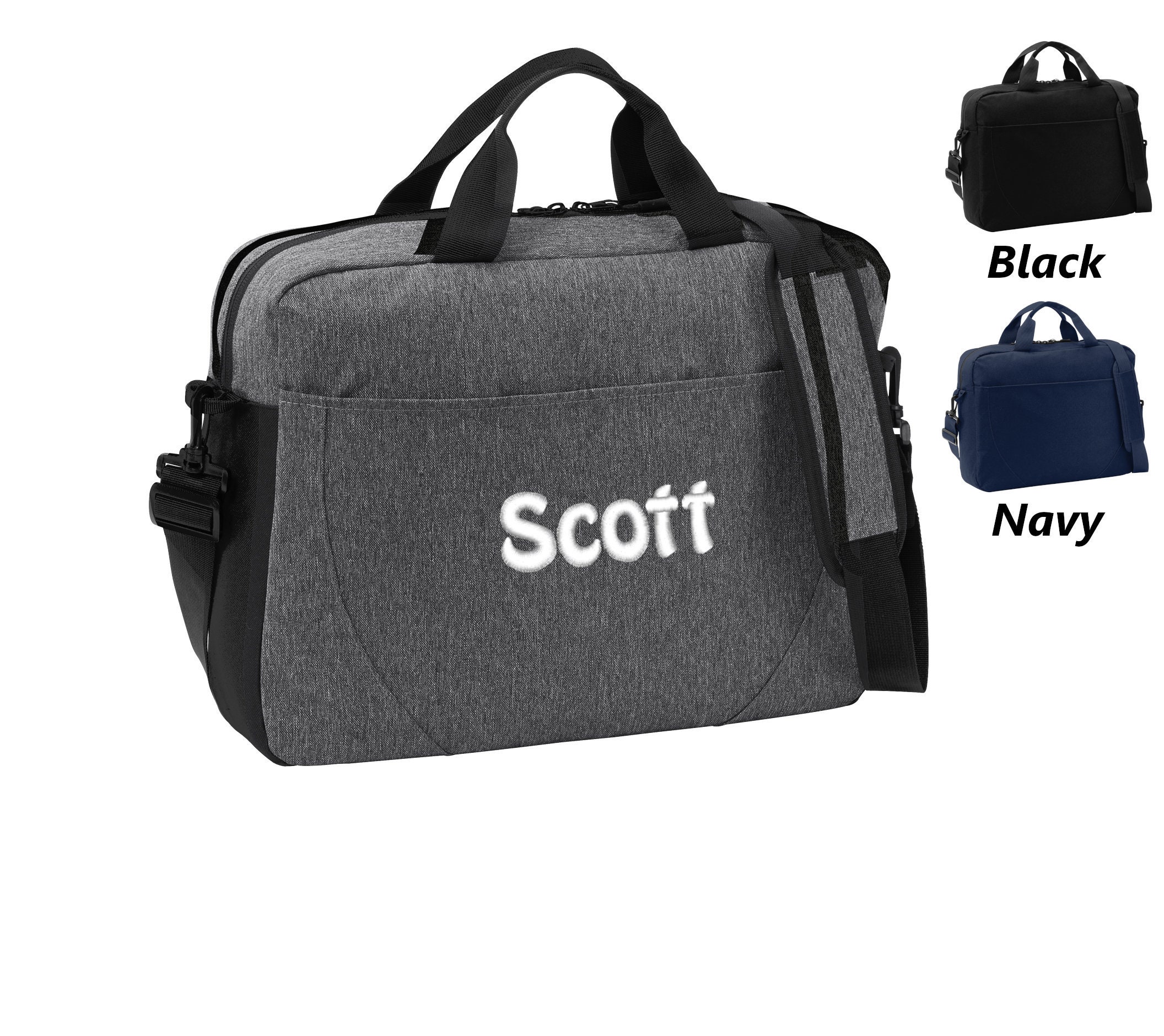 Personalized Briefcase Laptop Case Embroidered with Your Etsy