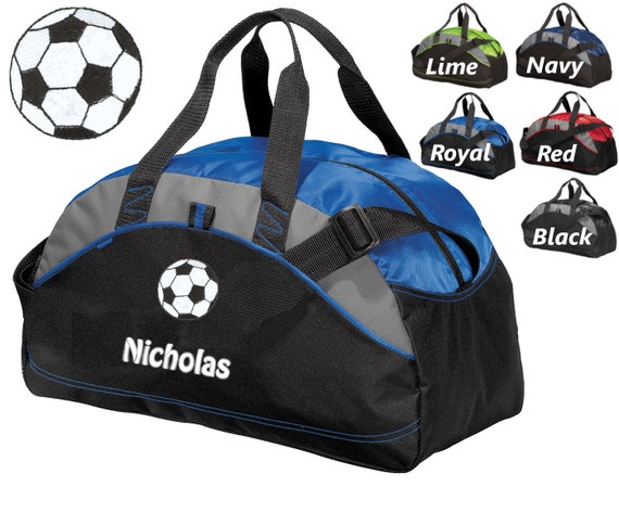 Kids Soccer Bag Black Soccer Kids Personalized Medium Duffel Bag by Lillian Vernon 19 Long 