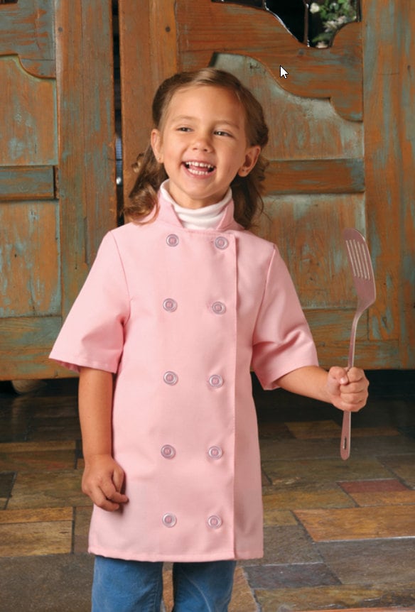 Personalized Kids Pink Chef Coat Jacket With Chef Hat and I Etsy