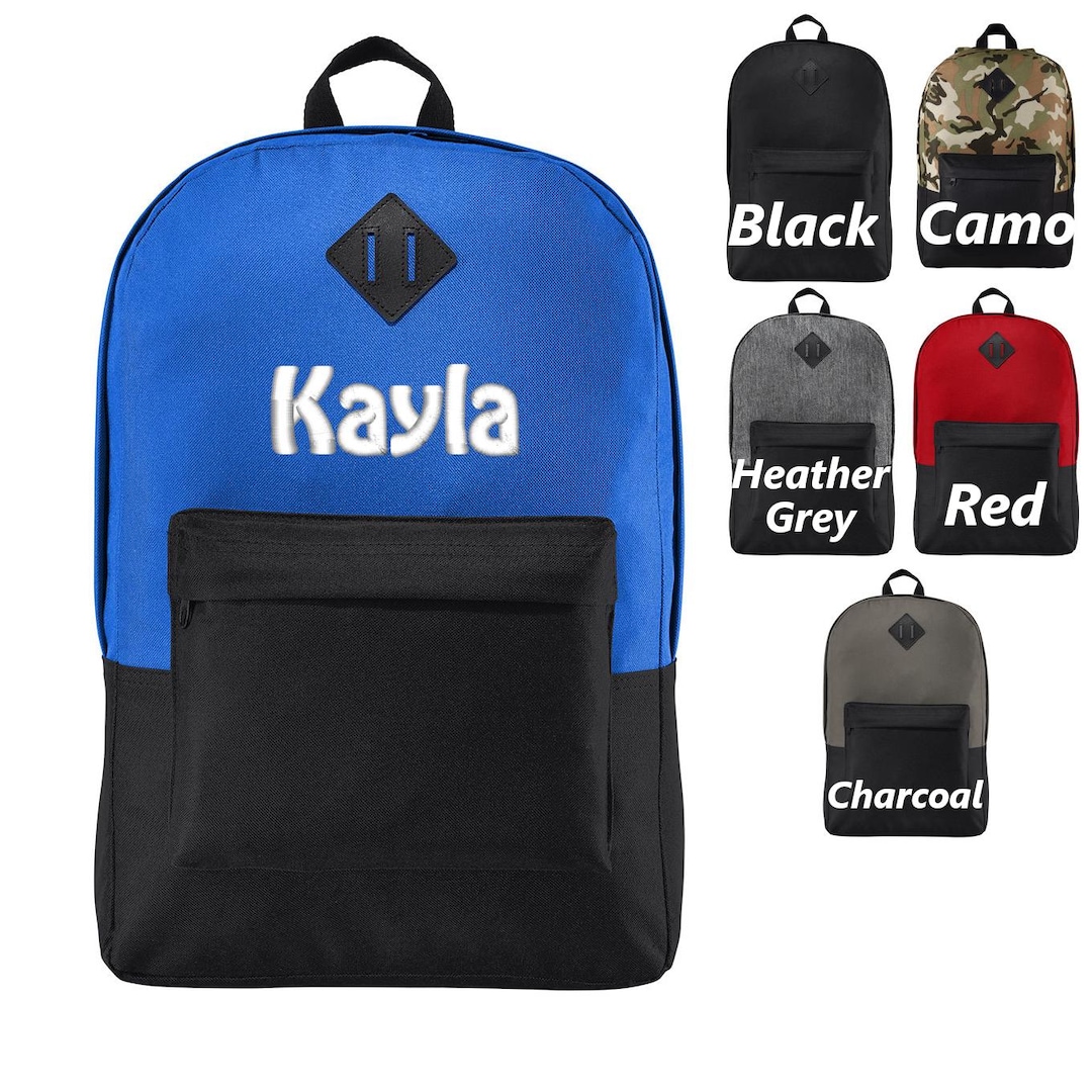 Personalized Retro Backpack, Embroidered Monogrammed Custom Name ...