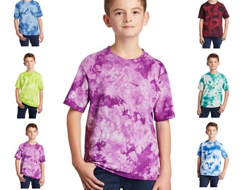 Kids Crystal Tie Dye Shirt, T-Shirt, Colorful , Tie-Dye, Hand Dyed, Cotton, Low Price, Inexpensive Tie Dye, Student Gift, School Gift
