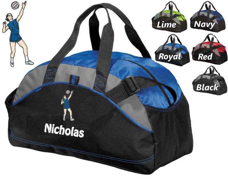 Personalized Kids Duffel Bag Volleyball Player Design Gym Etsy