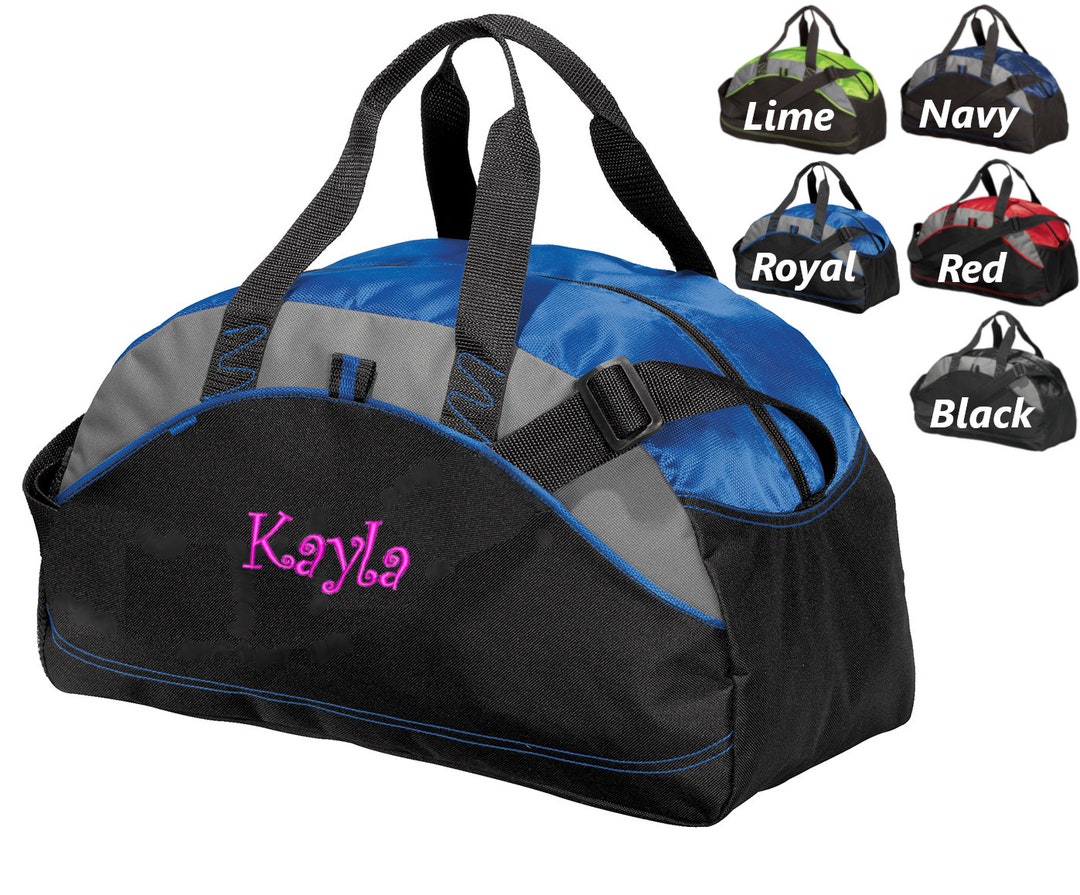 Personalized Kids Duffel Bag Gym School PE Contrast Piping and Etsy
