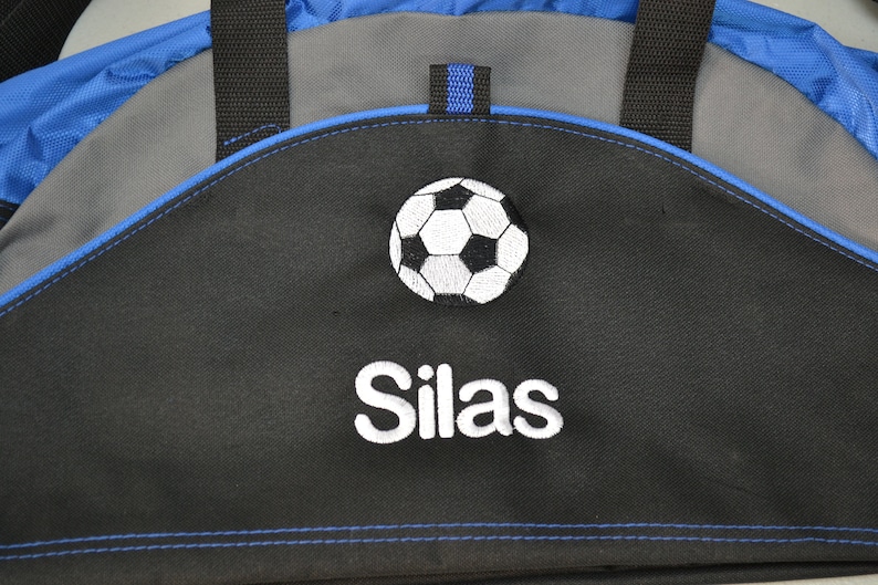 Personalized Kids Soccer Duffel Bag Gym Bag School PE Contrast Etsy
