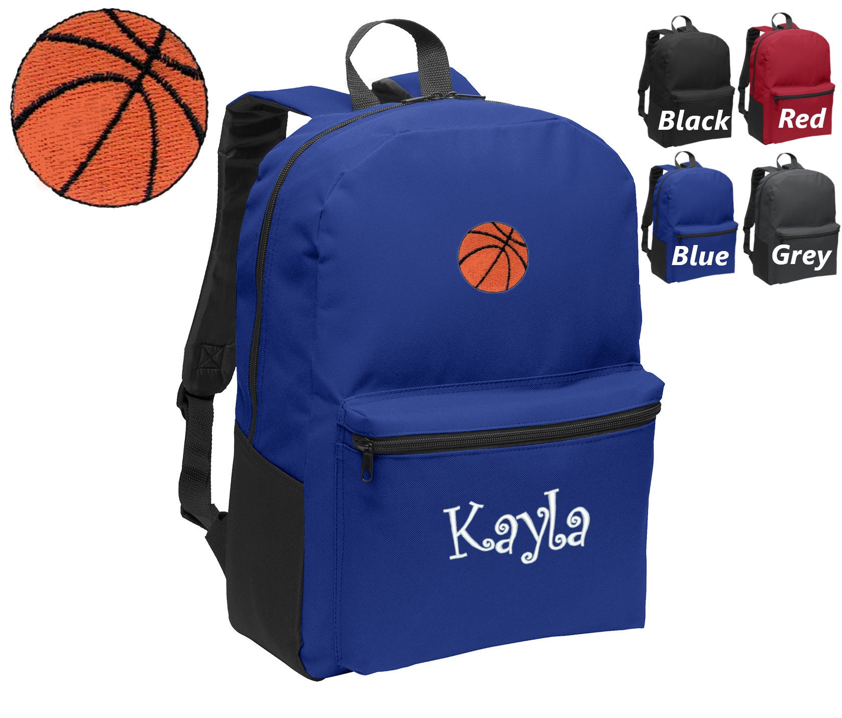 Personalized Kids Backpack Embroidered Basketball Monogrammed | Etsy