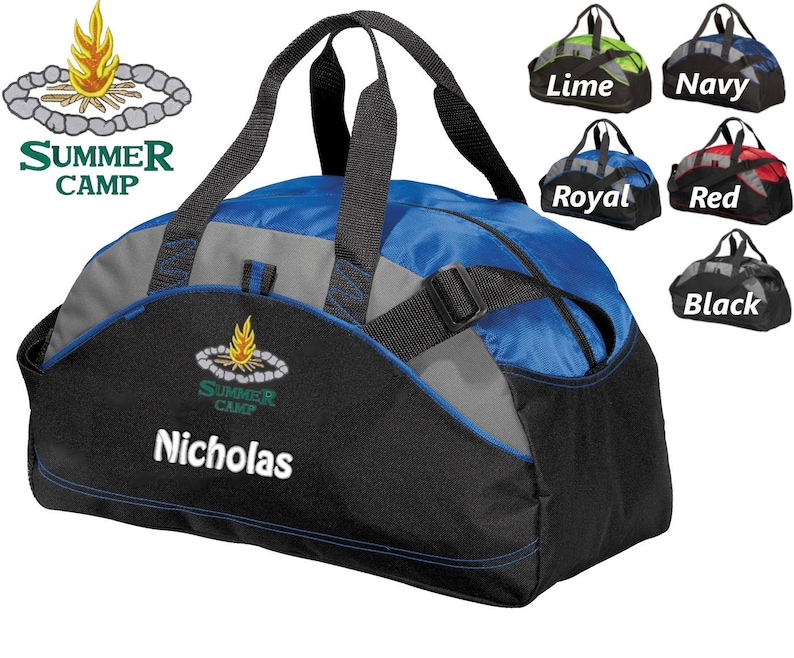 Personalized Kids Summer Camp Duffel Bag Gym Bag School PE Etsy