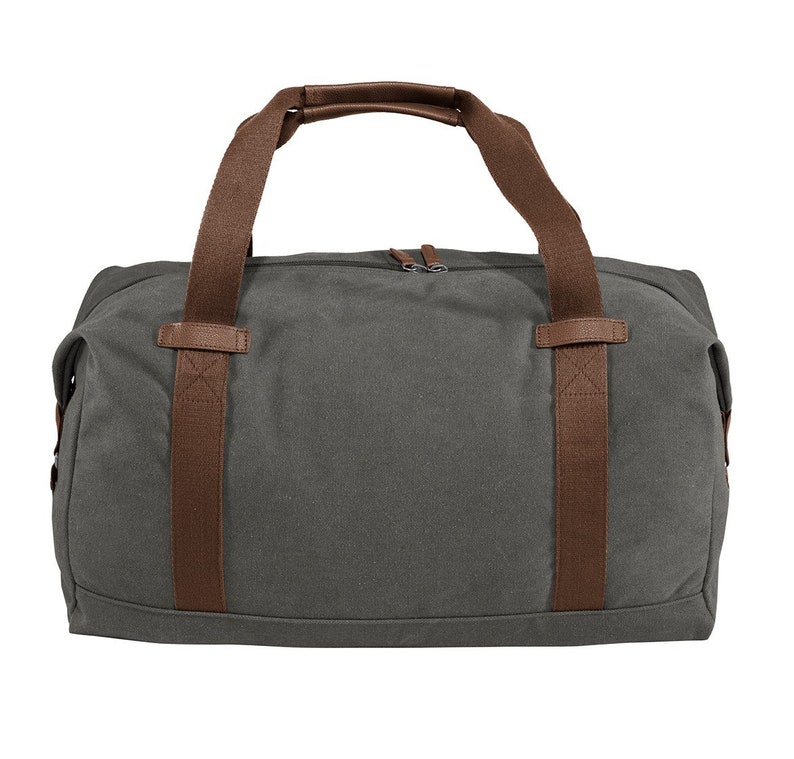 Monogrammed Grey Duffel Bag Gym Bag Weekend Bag Groomsmen Etsy