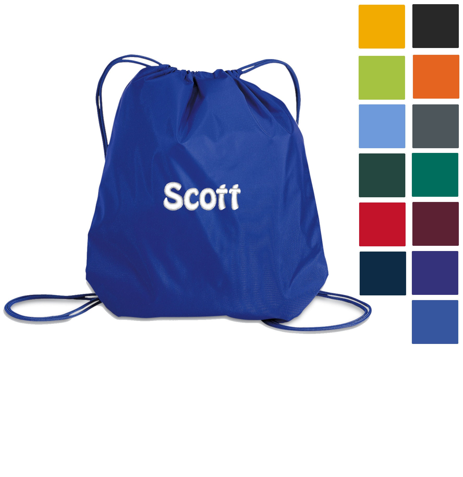 personalized cinch bag
