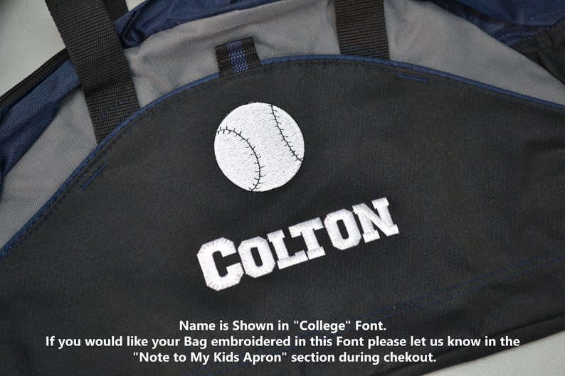 Personalized Kids Baseball Duffel Bag Gym Bag School PE Etsy