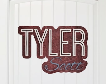 Personalized Kids Door Sign, Childs Door Name Sign, 3D Bedroom Sign, Nursery Wall Name Sign, Kids Bedroom Door Name Sign, Custom Sign