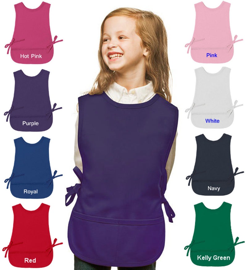 Personalized Kids Art Smock Cobbler Apron with Markers Etsy