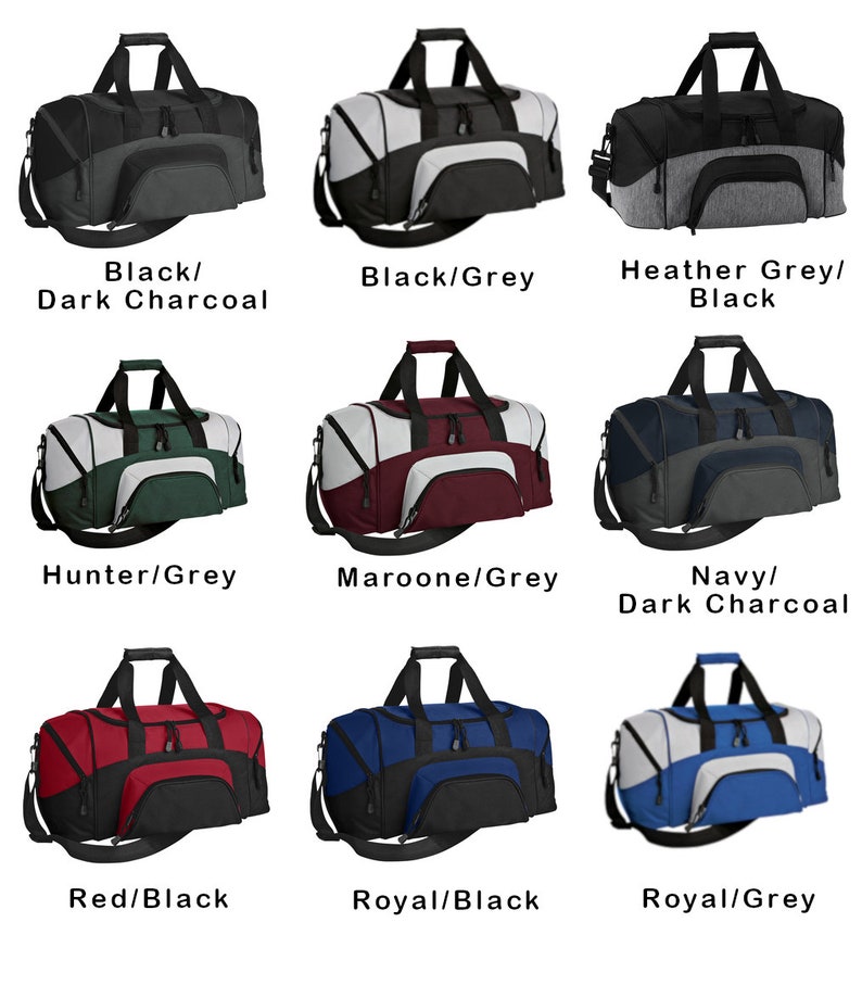 Personalized Duffel Bag, Duffle Gym Bag, School PE, Quality Bag, Workout, Sports, Athlete Gift, Embroidered with Name or Text of Your Choice image 2
