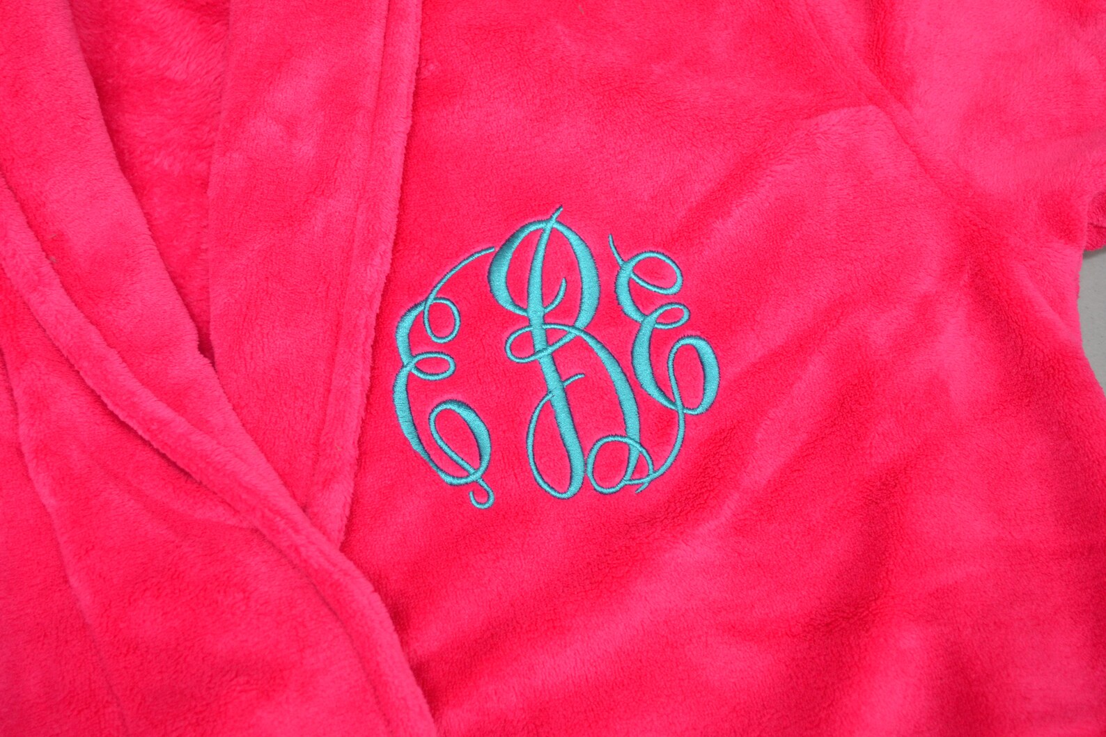 Monogrammed Robe Plush Microfleece Embroidered With Your Etsy